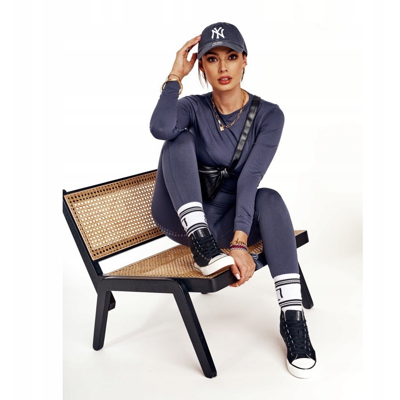 Tênis alto feminino Big Star DD274330 preto 1