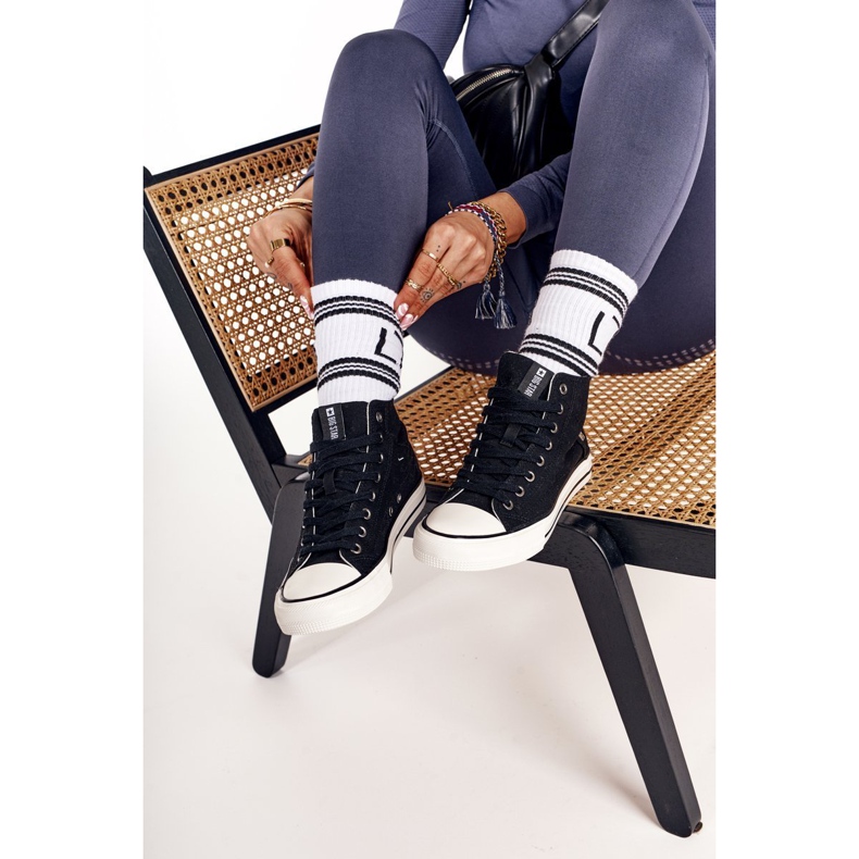 Tênis alto feminino Big Star DD274330 preto 2