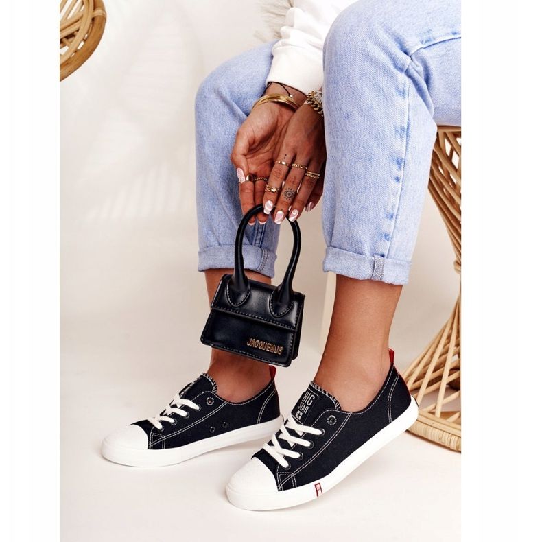 Tênis feminino Big Star FF274085 preto e vermelho 1