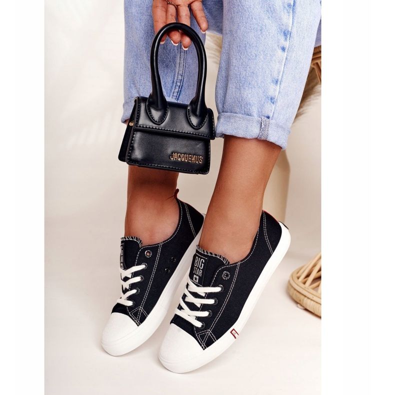 Tênis feminino Big Star FF274085 preto e vermelho 2