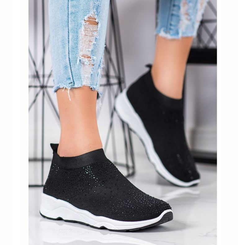 Goodin Calçados esportivos com cristais preto 1