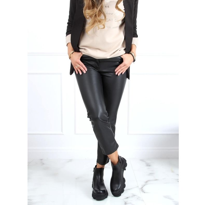 Botas pretas Chelsea com sola alta pretas 888-52 pretas preto 1