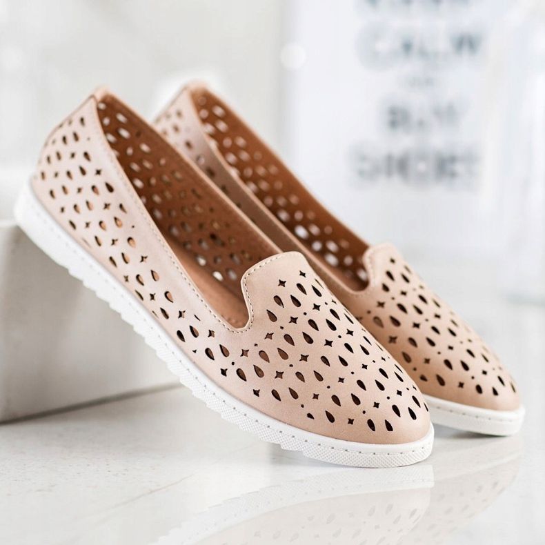 Sabatina Slipons com padrão Openwork marrom 1