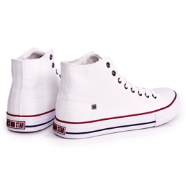Tênis de cano alto masculino clássico Big Star DD174251 branco 1