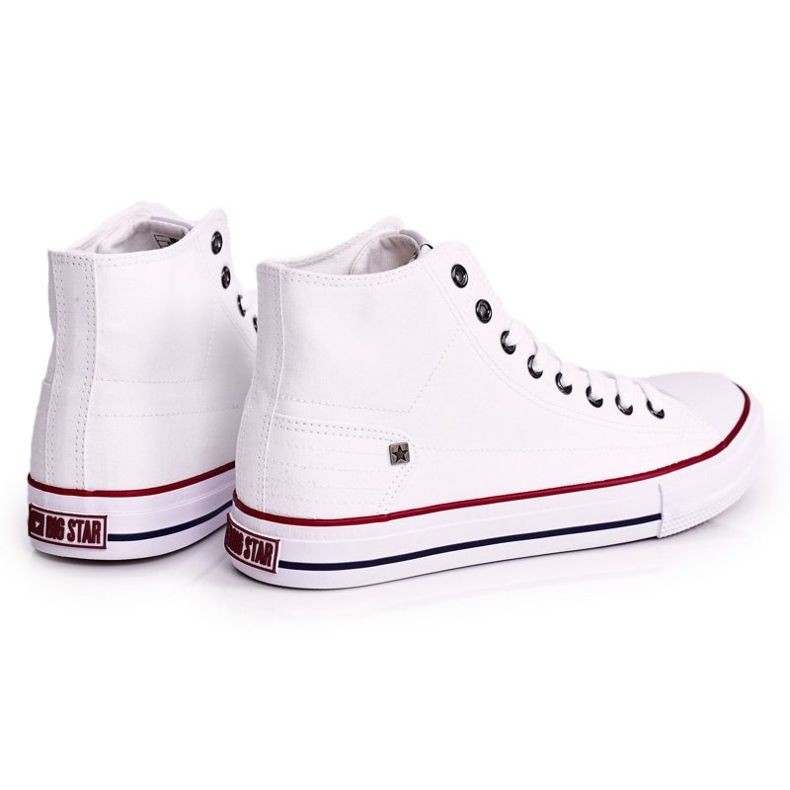 Tênis de cano alto masculino clássico Big Star DD174251 branco 1