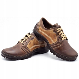 Joker Tênis masculino de trekking 192 marrom bege castanho 4