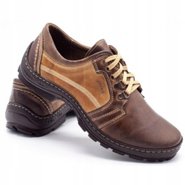 Joker Tênis masculino de trekking 192 marrom bege castanho 3