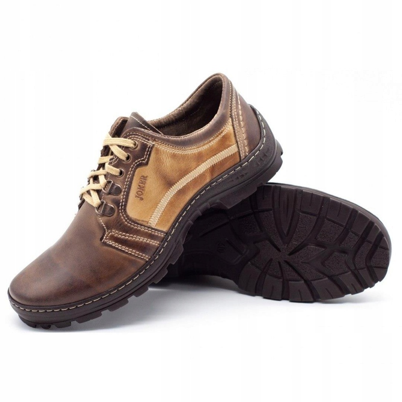 Joker Tênis masculino de trekking 192 marrom bege 2