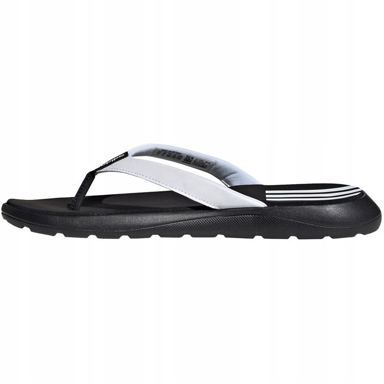 Chinelos EG2065 brancos e pretos da Adidas Women's Comfort Flip Flop 2
