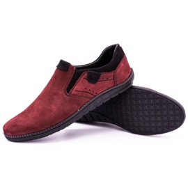 Polbut Sapatos masculinos deslizantes 401 bordô vermelho 3