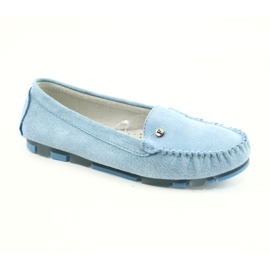 Mocassim feminino de couro Filippo DP2037 / 22 azul 1