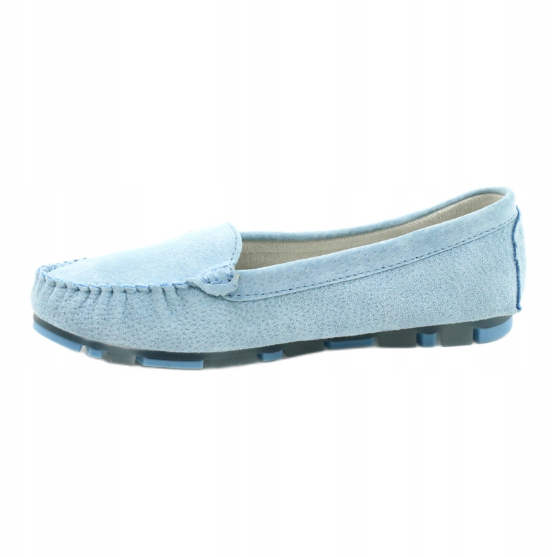 Mocassim feminino de couro Filippo DP2037 / 22 azul 2
