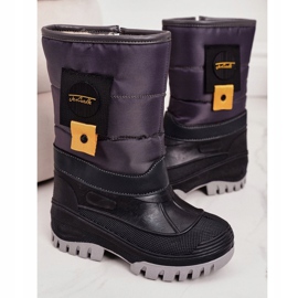 Apawwa Botas de neve infantis aquecidas com pele cinza-rubi roxo multicolorido 2