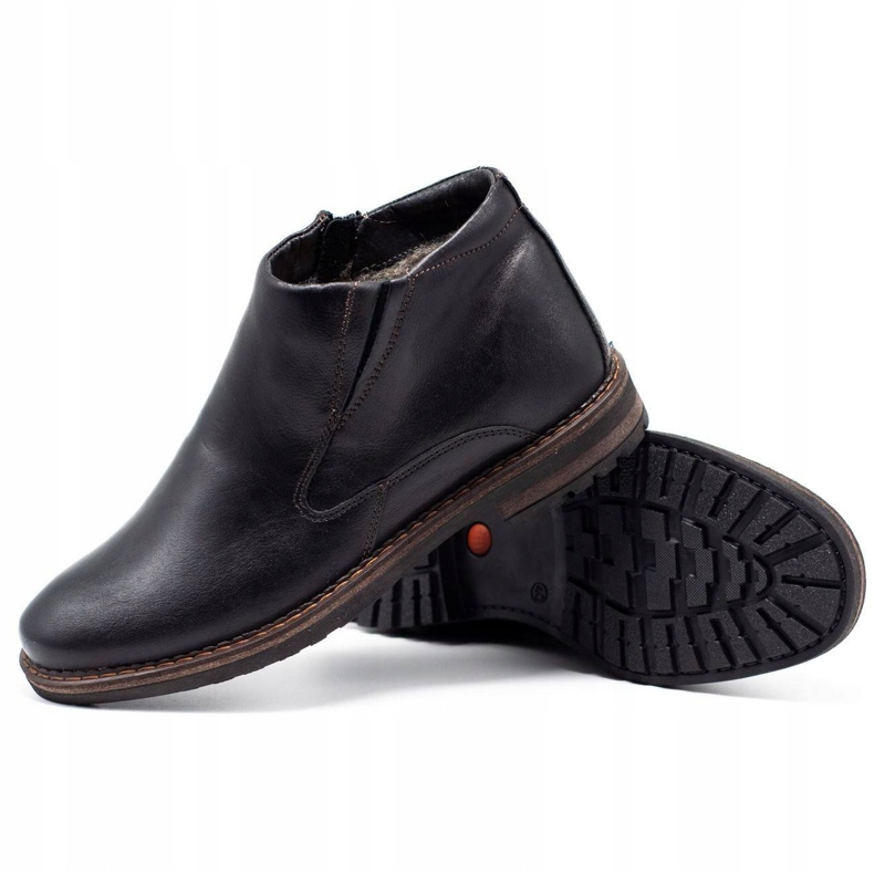 Mario Pala Botas de inverno masculinas negras de 293 MP castanho preto 1
