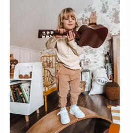 Apawwa Calçado desportivo infantil com velcro branco arejado 2