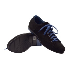 Sapatos esportivos masculinos negros Pilpol C191 preto azul 3
