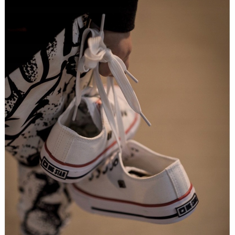 Tênis infantil clássico baixo Big Star HH374089 branco 2