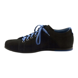 Sapatos esportivos masculinos negros Pilpol C191 preto azul 2