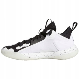 Tênis de basquete Adidas Harden Stepback 2 Jr FZ1545 branco, branco, preto branco 1