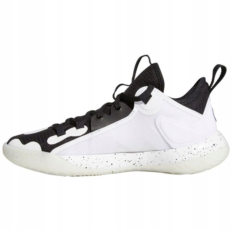 Tênis de basquete Adidas Harden Stepback 2 Jr FZ1545 branco, branco, preto branco 1