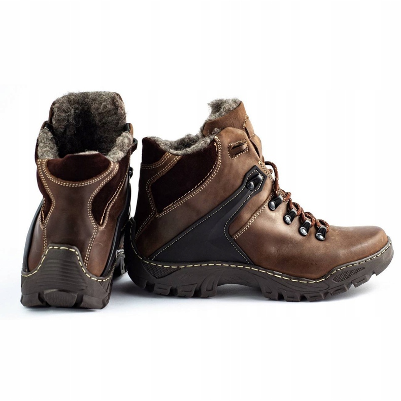 KENT Sapatos masculinos de inverno 119 marrom trekking castanho 3