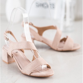 Kylie Sandálias bege na barra baixa 2