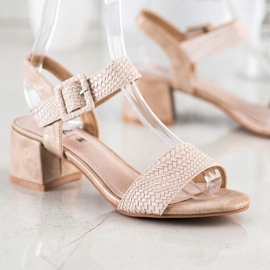 Kylie Sandálias de salto alto trançadas castanho 1