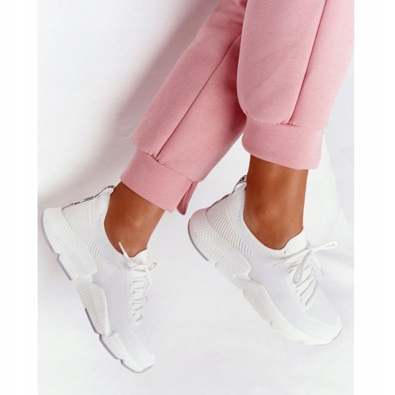 Sapatas esportivas femininas Big Star White DD274575 branco 2