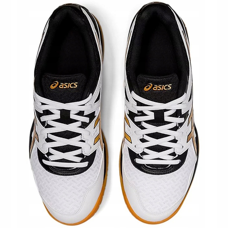 Sapatos masculinos Asics Gel-Task 2 branco-preto-ouro 1071A037 102 1