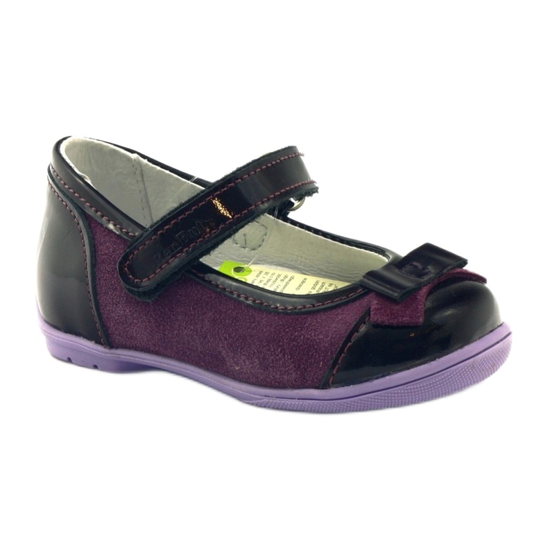 Bailarinas de couro cor de vinho com laço RenBut vermelho 1