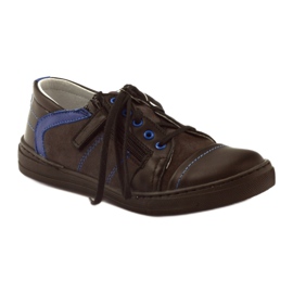 Sapato baixo preto com zíper Ren But 4292 azul 1