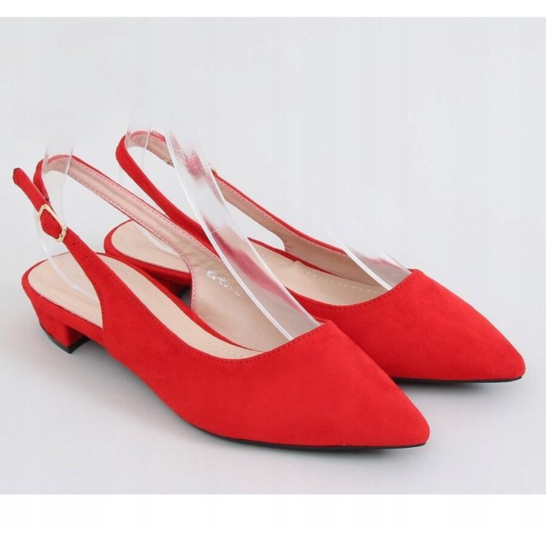 Bailarinas de salto aberto vermelho MM-801 Vermelho 1