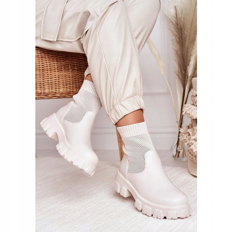 Meias Femininas Botas Workers White Stormy branco 1