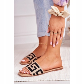 Pantufas Classic Beige Melinda Femininas bege preto 2