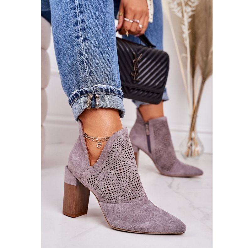 Botas a céu aberto em um poste cinza de Michelle bege castanho 2