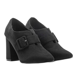 Botins pretos feitos de camurça ecológica Galilea 1