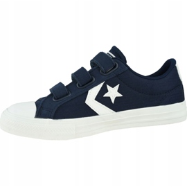 Tênis Converse Star Player Low Kids 667547C branco azul marinho 1