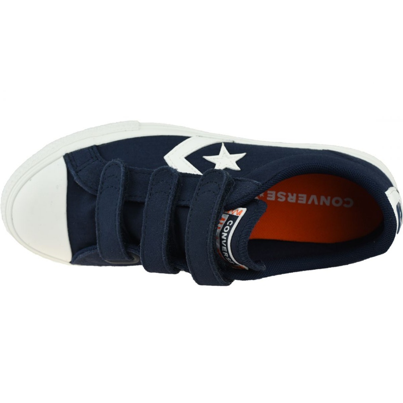 Tênis Converse Star Player Low Kids 667547C branco azul marinho 2