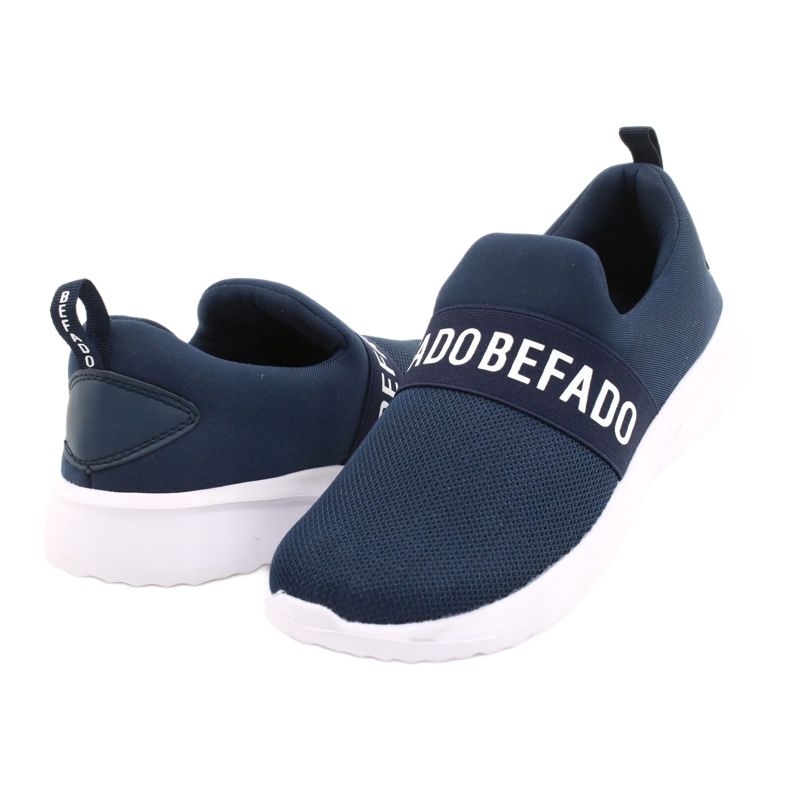 Sapatos juvenis Befado 516Q082 branco azul marinho 3