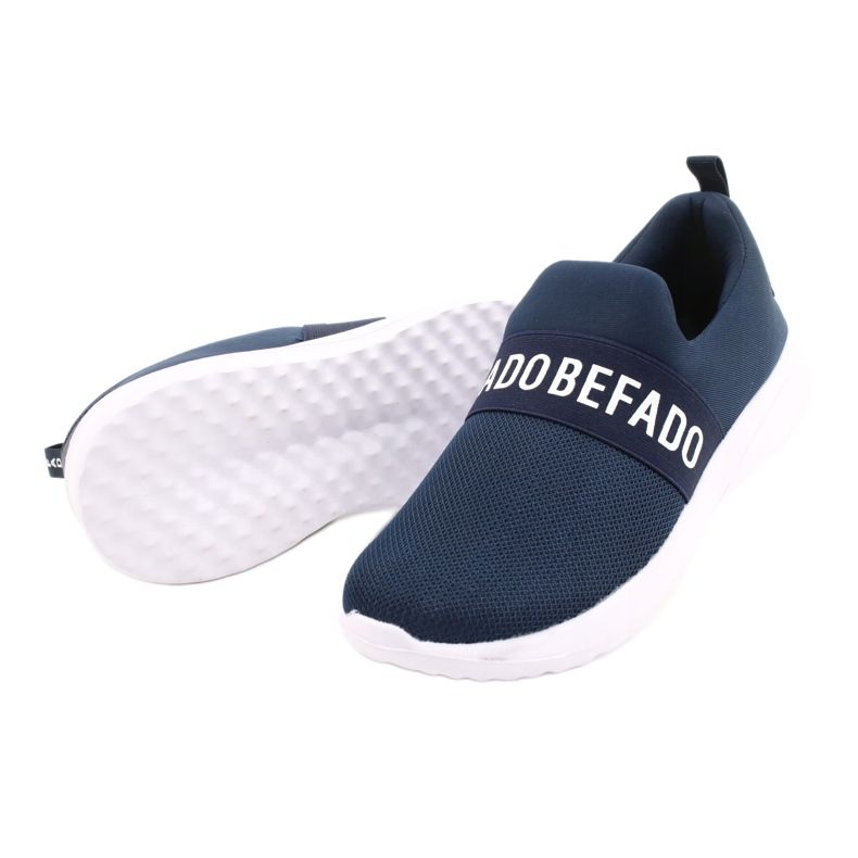 Sapatos juvenis Befado 516Q082 branco azul marinho 4