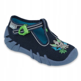 Calçados infantis Befado 110P388 azul marinho verde 1