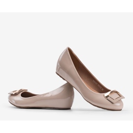 Sapatos de salto de cunha bege Lillie 1