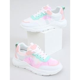 Tênis esportivos coloridos 6139 laranja multicolorido 1