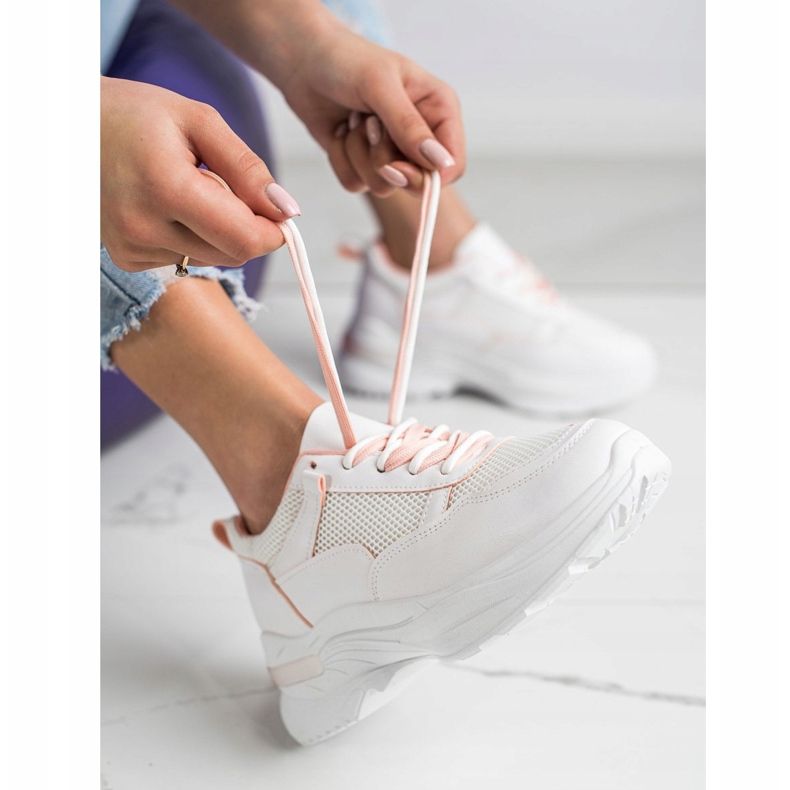 SHELOVET Tênis brancos confortáveis 1