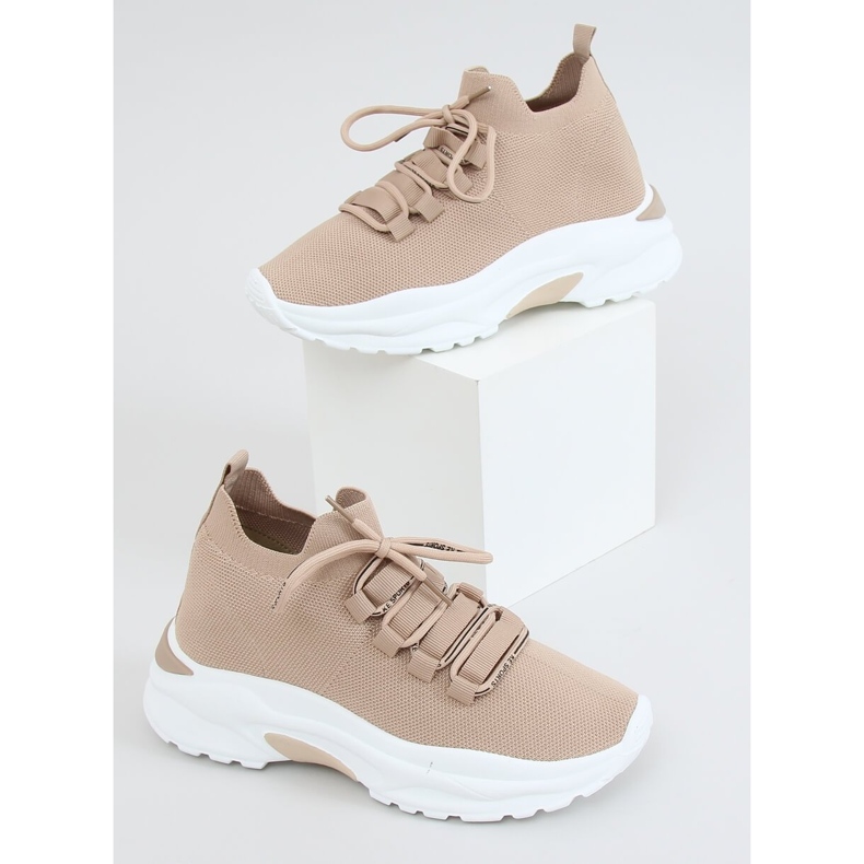 Meias esportivas bege V8043-2 sapatos cáqui 1