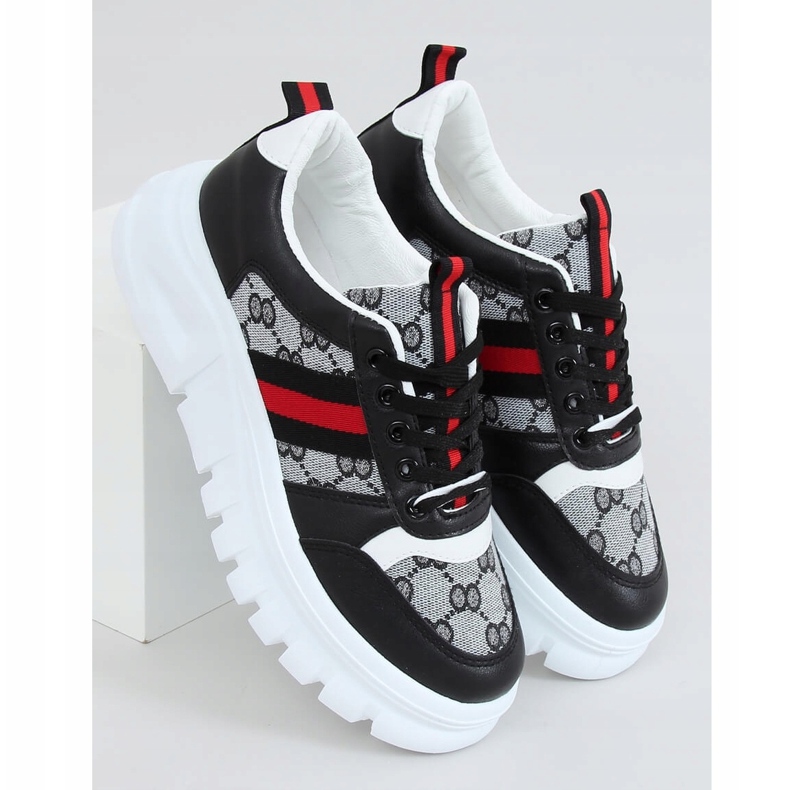 Calçado desportivo preto de design 205081 Preto multicolorido 1