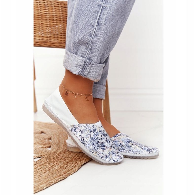 Feminino Couro Maciejka Ballerinas Branco 01930-85 multicolorido 1