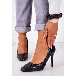 PS1 Elegant Black Rosanna Quilted Stilettos preto 2