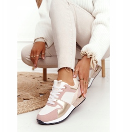 Tênis feminino esportivo bege com brocado Belinda multicolorido 1