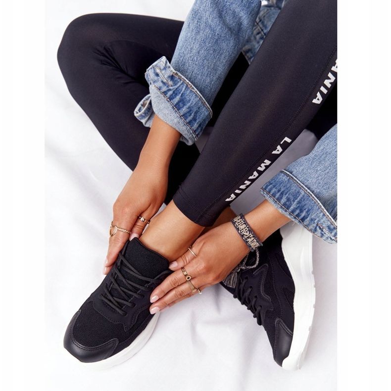 FB2 Tênis feminino Black Delusion com sola grande preto 2